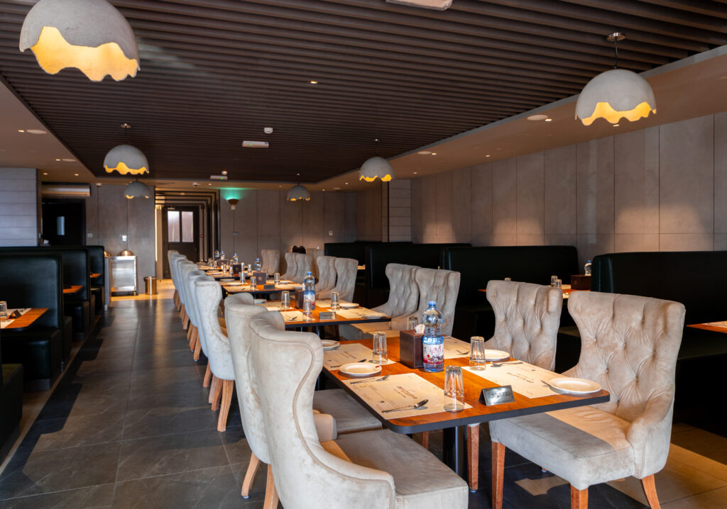 Oryx Zaatar multi-cuisine restaurant in Qatar seating and ambiance